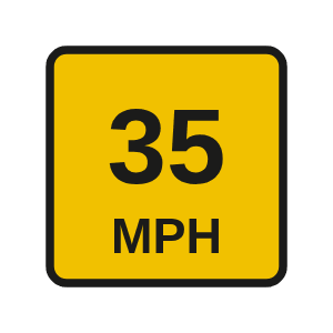 Advisory speed plate road sign