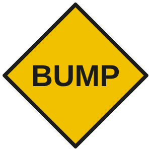 Bump road sign
