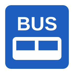 Bus lane road sign