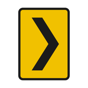 Chevron road sign