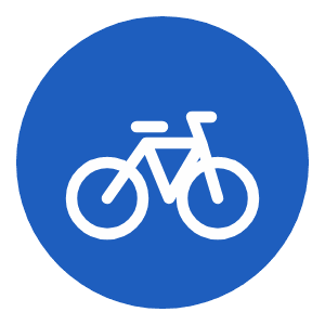 Cycles only road sign