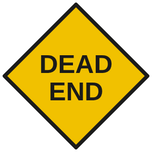 Dead end / No outlet road sign