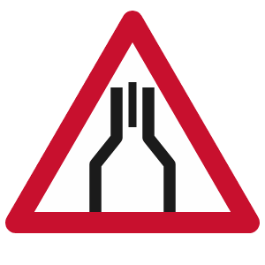 Dual carriageway ends sign