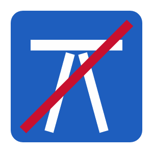 End of motorway road sign