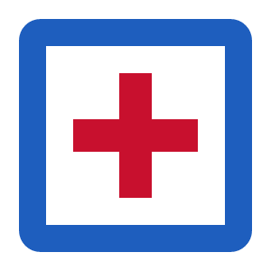 First aid road sign
