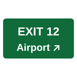 Guide / exit sign road sign