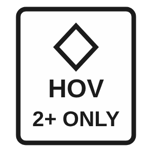 HOV lane sign