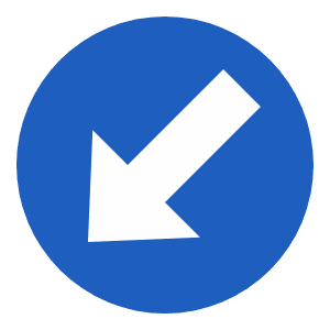 Keep left road sign