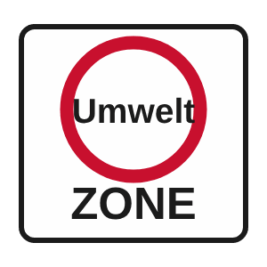 Low emission zone (Germany) road sign