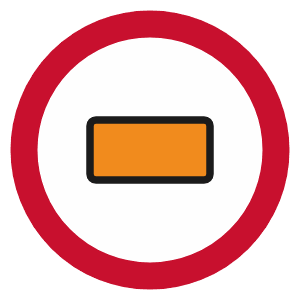 No dangerous goods road sign