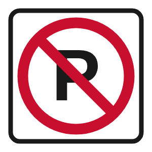 No parking road sign