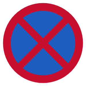 No stopping (clearway) sign