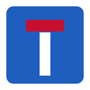 No through road road sign