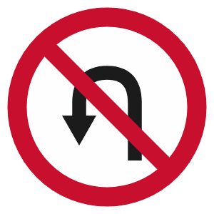 No U-turns sign