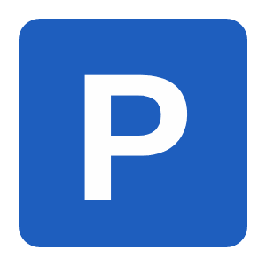 Parking road sign