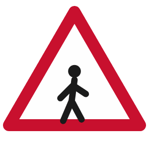 Pedestrians ahead sign