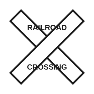 Railroad crossbuck sign