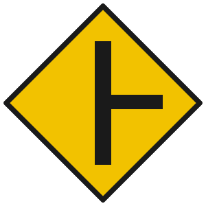 Side road road sign
