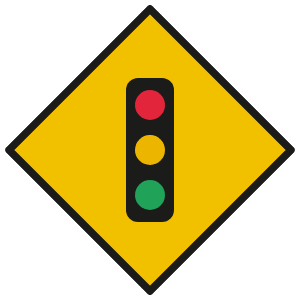 Signal ahead road sign