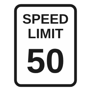 Speed limit sign