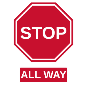 Stop (all-way) sign