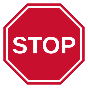 Stop road sign