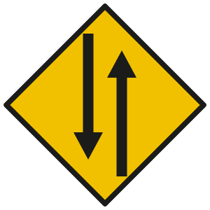Two-way traffic sign