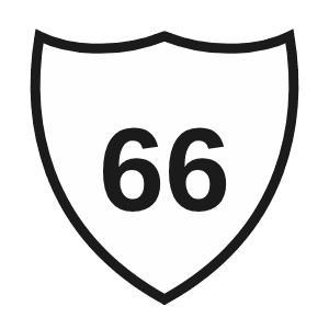 US route shield road sign